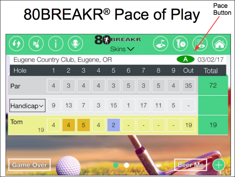 Pace of Play 80BREAKR Best Golf Score Card Golf Improvement